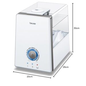 Alternative view of Beurer LB 88 Luftbefeuchter, mikrofeine Zerstäubung mit Ultraschall, bakterienarm, für Räume bis 48 m², weiß