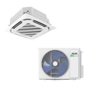 A AUX Klimaanlage Set 18000 BTU (5,3 kW) – Außengerät Deckenkassette 18000 BTU – R32 Kältemittel – Weiß – leise Klimaanlage für Büro, Shop oder große Räume – anschlussfertig