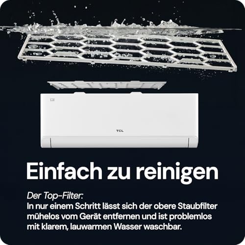 TCL Split Klimaanlage 12000 BTU BreezeIN mit Sprachsteuerung, WIFI für Räume bis 45m² 4 in 1: Heizen, Kühlen, Entfeuchten, Ventilieren - Version 2025 – Bild 7
