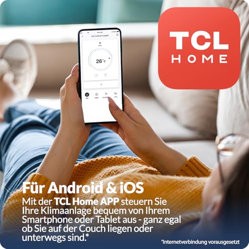 TCL Split Klimaanlage 18000BTU Elite XA73 für Räume bis zu 60m² mit Eco und Turbomodus, 4-Wege-Luftstrom, Kühlen, Heizen, Entfeuchten – Bild 7