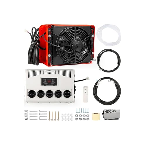 RV-Klimaanlage, Split-Typ, 12/24 V, geräuscharm, 3 Modi, einstellbare Windgeschwindigkeit/Temperatur, ideal für Campingfahrzeuge, LKWs und Anhänger