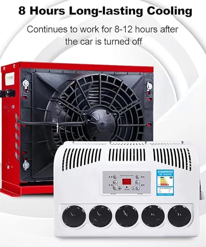 RV-Klimaanlage, Split-Typ, 12/24 V, geräuscharm, 3 Modi, einstellbare Windgeschwindigkeit/Temperatur, ideal für Campingfahrzeuge, LKWs und Anhänger – Bild 3