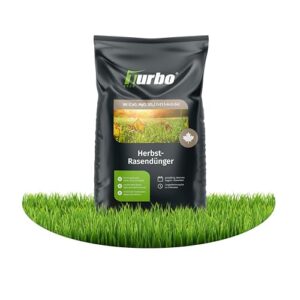 Herbstrasendünger 20kg mit Kalium, macht den Rasen Winterfest, gesunder Rasen verdrängt Moos, Ideal für Herbst, geeignet für Streuwagen, Staubarmes Granulat, Herbstdünger Rasen, Rasendünger, Turbogrün