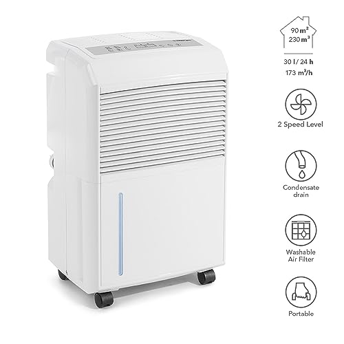 TROTEC Raumentfeuchter elektrisch TTK 90 E – Leistung 30 L/Tag – Fläche 90 m² / 230 m³ – Entfeuchtungsgerät mit Autoabschaltung – Bild 2