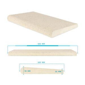 Alternative view of Paradies Pool® Pool Beckenrandstein Komplettset achtform 350 x 540 cm Sand Welle Schwallkante Poolrandstein Poolumrandung Schwimmbeckenumrandung Randstein