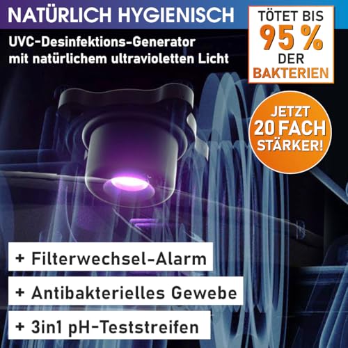 BRAST Whirlpool MSpa Oslo Amber mit Fester Außenwand | LED-Beleuchtung in 20 Farben für 6 Personen | 160x160x65cm | 120 Massagedüsen | Ganzjähriger Einsatz Winterfest | In & Outdoor Pool – Bild 4