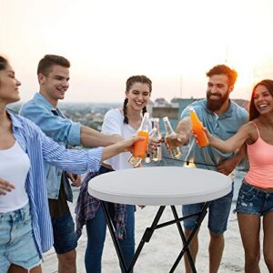 Alternative view of Casaria® Stehtisch 2er Set Klappbar Ø 72 cm Rund 110 cm Hoch Stabil Garten Wasserabweisend Metall Klapptisch Bistrotisch Partytisch Bar Biertisch Weiß