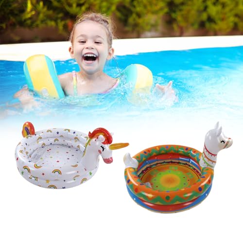 Fockety Schwimmbad, Verdicktes PVC Faltbar Auslaufschicheres Design Baby-Schwimmbad Lustige Tierform Weiches Maches Maches Tragbares Aufblasbares Schwimmbad für Family Hinterhof DRALLENEN – Bild 3