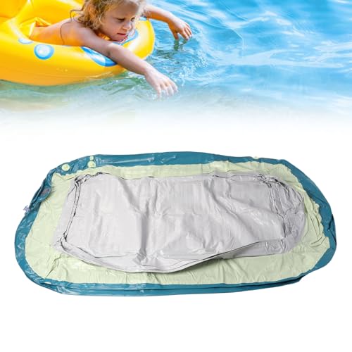 Denash 3 Meter Langer, Verdickter Aufblasbarer Pool mit Rutsche und Sonnendach – für den Familien-Hinterhof mit Zuverlässigem PVC-Material – Bild 3