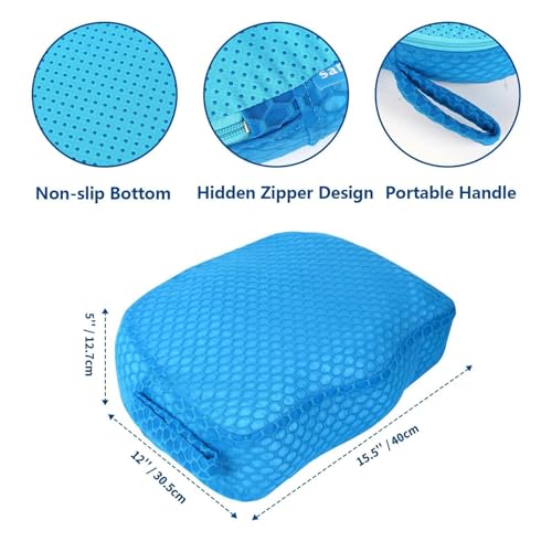 Kissen Sitz - Erhöhungssitz Für Erwachsene - rutschfeste 3D-Luftnetz-Auflage Ohne Auftrieb Für Garten Entspannung Outdoor Camping Ausflüge – Bild 5