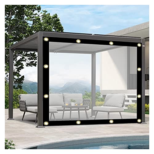 PVC-Wärmedämmung und frostbeständige, wasserfeste, transparente PE-Folie für Balkon und Garten, 2 x 6 m, wetterfeste Kunststoffabdeckung