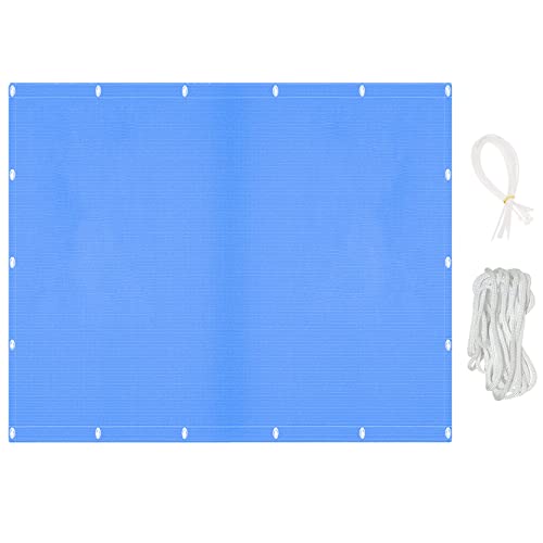 Outdoor-Sonnensegel, 2,2 x 2,5 m, rechteckig, atmungsaktiv, HDPE, Sonnensegel für Garten, Terrasse, Hof und Pergola, UV-Schutz, Blau, Überdachung für den Außenbereich