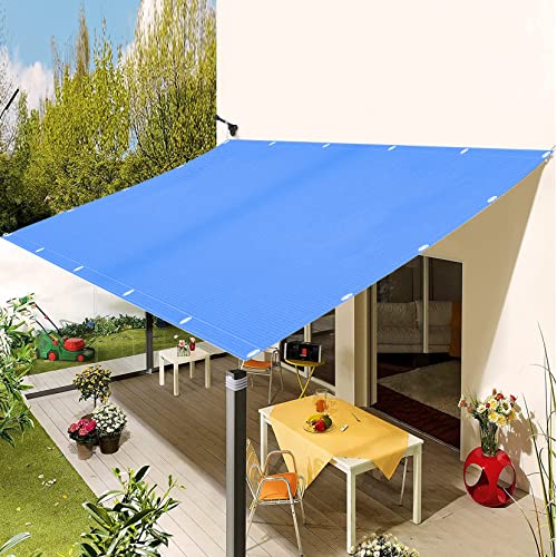 Outdoor-Sonnensegel, 2,2 x 2,5 m, rechteckig, atmungsaktiv, HDPE, Sonnensegel für Garten, Terrasse, Hof und Pergola, UV-Schutz, Blau, Überdachung für den Außenbereich – Bild 2