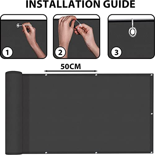 Outdoor-Sonnensegel, 2,2 x 2,5 m, rechteckig, atmungsaktiv, HDPE, Sonnensegel für Garten, Terrasse, Hof und Pergola, UV-Schutz, Blau, Überdachung für den Außenbereich – Bild 5