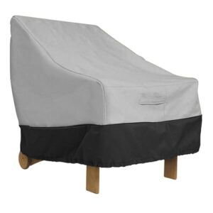 Outdoor-Stuhlabdeckung, wasserdicht, Terrassenmöbel, atmungsaktiv, Garten-Sofa-Abdeckung, staubdicht, grau/schwarz, passend für S-147 – perfekt für Balkone & Außenbereiche