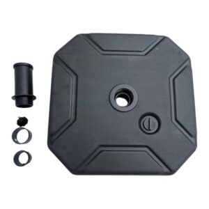 Ｚｉａｌｏｆｉ Parasol Base Stand Outdoor Garten Terrasse Sonnenschirm Ständer Wassersand Befüllbar PP Legierung Stabilität für Balkon Garten Poolbereich