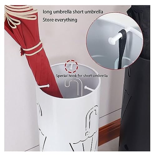 QHQQXN Regenschirmständer, Regenschirmhalter für den Innenbereich, freistehender Regenschirmbehälter, Stockhalter für Regenschirm, Gehstock, Regenschirm, Eimer, Halle – Bild 2