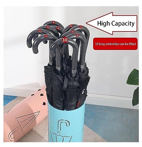 QHQQXN Regenschirmständer, Regenschirmhalter für den Innenbereich, freistehender Regenschirmbehälter, Stockhalter für Regenschirm, Gehstock, Regenschirm, Eimer, Halle – Bild 6