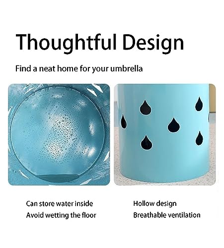 QHQQXN Regenschirmständer, Regenschirmhalter für den Innenbereich, freistehender Regenschirmbehälter, Stockhalter für Regenschirm, Gehstock, Regenschirm, Eimer, Halle – Bild 7