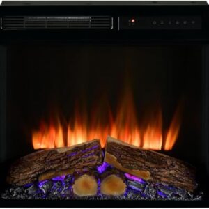 Dimplex Spark Elektrokamin Einsatz 23" - Wandkamin - Elektrokamin mit Heizung - LED Kamin mit Optiflame Flammeneffekt, Einstellbarer Flammengeschwindigkeit und Helligkeit - Mit Timer und Fernbedienung