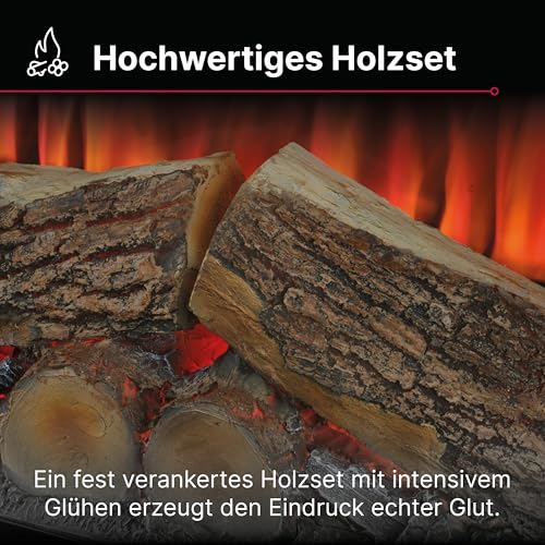 Dimplex Spark Elektrokamin Einsatz 23" - Wandkamin - Elektrokamin mit Heizung - LED Kamin mit Optiflame Flammeneffekt, Einstellbarer Flammengeschwindigkeit und Helligkeit - Mit Timer und Fernbedienung – Bild 10