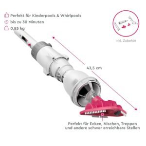 Alternative view of BWT Poolsauger BC02 (mit Standard-Poolstange) | Effektive Reinigung von freistehenden Pools und Pools bis 10 m³ | Kabelloser Betrieb mit maximaler Bewegungsfreiheit | Hohe Saugleistung