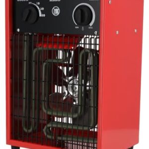 DEDRA Elektro-Lufterhitzer 3,3kW, nützlich in geschlossenen Räumen, Thermostat, Drei Betriebsarten, einstellbare Temperaturregelung, Metallgehäuse, Heizfläche: ~35m² Hohe Leistung Leistung 1650W-3300W