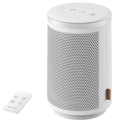 MYCARBON Heizlüfter Bad 900W/1500W Heizlüfter Energiesparend leise Thermostat 8H Timer 60°Oszillation mit Kippschutz Überhitzungsschutz Keramik Heizlüfter für Badzimmer Wohnzimmer