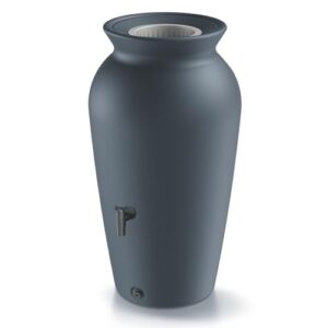 YourCasa Regentonne 120-230 Liter [DropCatcher] mit Filterkorb & Wasserhahn - Regenfass Frostsicher Kunststoff - Regenwassertonne - Regenwassertank Garten Wassertank Regensammler (Anthrazit, 120L)