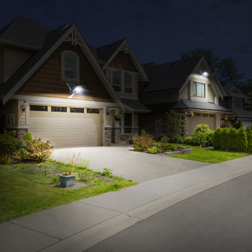 INTELAMP Solar Straßenlaterne mit Fernbedienung, 12500mAh 3000LM Solar Strahler Außen 6500K Straßenlampe Wandleuchte mit Bewegungsmelder Sensor, Außen Wegeleuchte im Freien Straßenleuchte – Bild 8