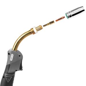 Alternative view of STAHLWERK MIG MAG Alu-Set AK25 MB25 Schweißbrenner mit 3m Schlauchpaket Verschleißteile Set zum Aluminium Schweißen 28-teilig Gasdüsen Stromdüsen Düsenträger