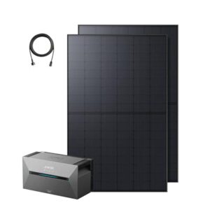 Anker SOLIX Balkonkraftwerk mit Speicher (890W | 1600Wh), Solarbank 2 Plus 2 MPPT für bis zu 2 Solarpanels, 1600Wh Speicher für Balkonkraftwerk, 2x 445W Topcon Solarpanel, 9,6kWh Kapazität