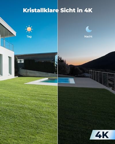 Reolink 4K Wi-Fi 6 Überwachungskamera, 5/2,4 GHz WLAN Kamera Outdoor mit IP67 Metallgehäuse, Menschen-/Fahrzeug-/Haustiererkennung, Farbnachtsicht, 2-Wege-Audio, 24/7-Aufzeichnung, RLC-810WA – Bild 2