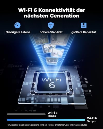 Reolink 4K Wi-Fi 6 Überwachungskamera, 5/2,4 GHz WLAN Kamera Outdoor mit IP67 Metallgehäuse, Menschen-/Fahrzeug-/Haustiererkennung, Farbnachtsicht, 2-Wege-Audio, 24/7-Aufzeichnung, RLC-810WA – Bild 3