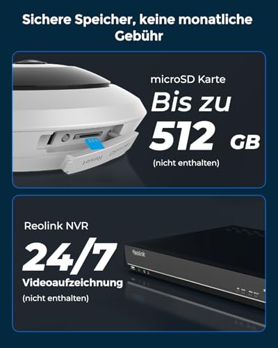 Reolink 6MP WLAN Überwachungskamera Innen, 360° Blick Panorama Fisheye Kamera mit 2,4/5 GHz WLAN, Personenerkennung, 2 Wege Audio, Decken-/Wand-/Tisch-Installation, Mehrere Display-Ansichten, FE-W – Bild 8