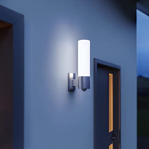 Steinel Sensor Außenleuchte L 260 S, 9.87 W LED Lampe, 240° Bewegungsmelder, 12 m Reichweite, 703 lm, Edelstahl, Weiß – Bild 3