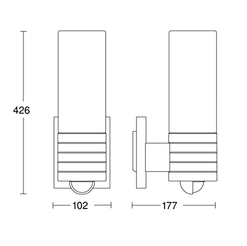 Steinel Sensor Außenleuchte L 260 S, 9.87 W LED Lampe, 240° Bewegungsmelder, 12 m Reichweite, 703 lm, Edelstahl, Weiß – Bild 7