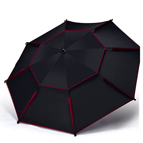 EMISOO Großer Strandschirm 200/220/240/260cm Angelschirm Windfest UV Schutz Sonnenschirm Im Freien Kippbarer Regenschirm Für Picknick, Angeln, Wandern (Size : 260cm/8.5ft) – Bild 2