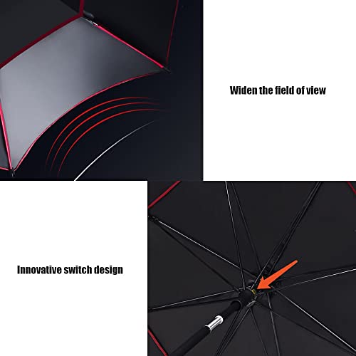 EMISOO Großer Strandschirm 200/220/240/260cm Angelschirm Windfest UV Schutz Sonnenschirm Im Freien Kippbarer Regenschirm Für Picknick, Angeln, Wandern (Size : 260cm/8.5ft) – Bild 6