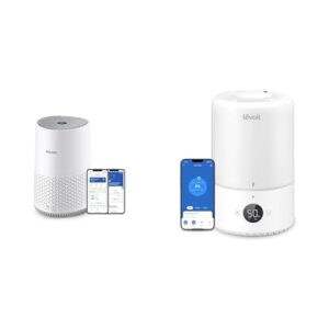 Philips Luftreiniger 600-Serie, energieeffizient mit Smart Sensor & LEVOIT 3L Top Fill Luftbefeuchter, 360° Drehbare Düse Cool Mist Humidifier