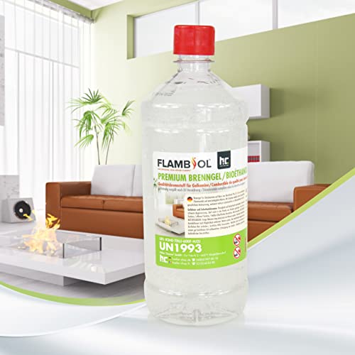 90 x 1 L FLAMBIOL® Premium Brenngel für Brenngel Dekofeuer, Lampe und Kamine - Dickflüssiges Gel – Bild 4