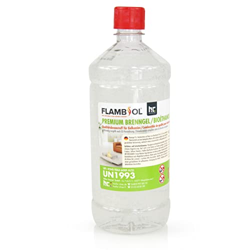 90 x 1 L FLAMBIOL® Premium Brenngel für Brenngel Dekofeuer, Lampe und Kamine - Dickflüssiges Gel – Bild 6