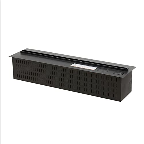Wasserdampf Elektrischer Kaminofen Wasserdampf Kamin Einbau Elektrischer Kamin 39,3 Zoll Länge 3D zerstäubte Kamine mit Fernbedienung, Metallplatte, Schwarz Elektronik,