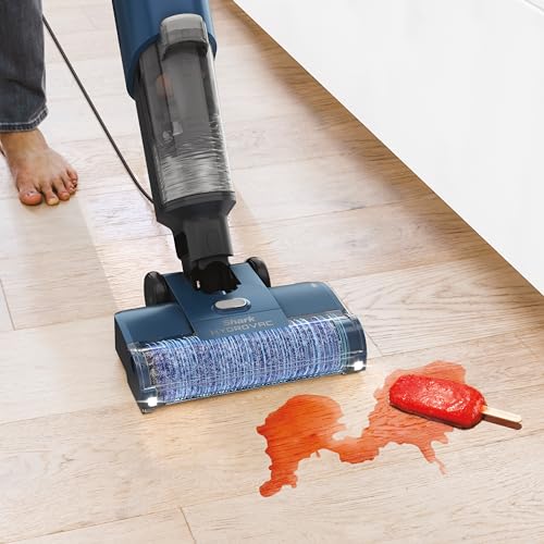 Shark HydroVac Kabelgebundener Nass Trockensauger, antimikrobieller Bürstenrolle, Mehrzwecklösung geruchsneutralisierend, 7,6m Kabel, selbstreinigender Bodenreiniger, saugt & wischt, Blau WD100EU – Bild 3