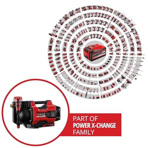 Einhell automatische Akku-Gartenpumpe AQUINNA 18/30 F LED AUTOMATIC Power X-Change (18 V, max. 3000 L/h, max. 28 m Förderhöhe, Automatikfunktion, 2 Akku-Steckplätze, ohne Akku) – Bild 2
