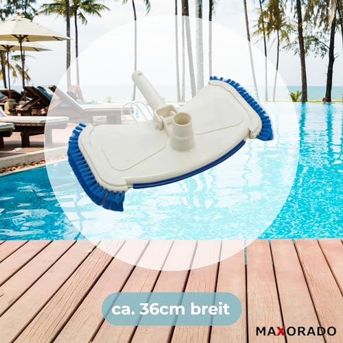 Maxorado Premium Poolsauger Düse Bodendüse Bodensauger Pooldüse I Reinigung Zubehör Pools Schwimmbecken I Pool Sauger Bodenbürste Bürste kompatibel mit Intex kompatibel mit Bestway – Bild 3