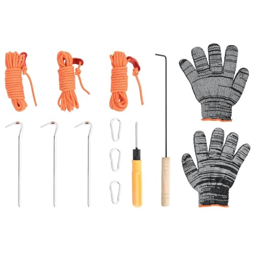 Homgoday Zeltofen Holz mit Rauchabzug und Klappbeinen Schwarz Stahl Zeltholzofen Model4005748 – Bild 8