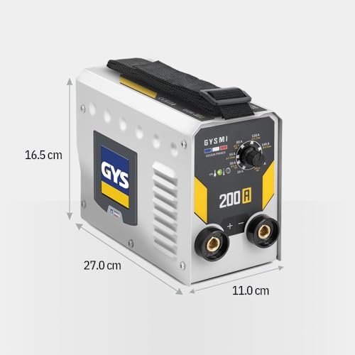 GYS, GYSMI 200 A, Schweißgerät mit überzogener Elektrode, 200 A, einphasig, 230 V (MMA), Arc Force, Antiticking, Hot Start, mit Elektrodenhalter, Massekabel – Bild 7