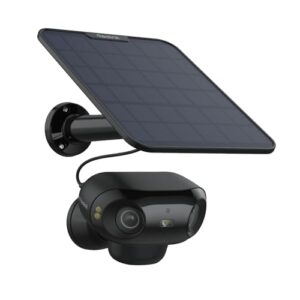 Reolink 4K Solar Überwachungskamera Aussen Akku, ColorX-Nachtsicht, 180°-Weitwinkel, 8MP Drahtlose WLAN IP Kamera, 2.4/5GHz Wi-Fi 6, KI-Erkennung, Zeitraffer, Argus 4 Pro (Schwarz) 6W Solarpanel