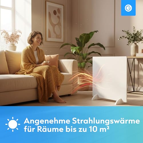 Silvergear® Infrarotheizung Standgerät 425W | Infrarotheizung Energiesparend | Infrarot Heizung Heizplatte mit Überhitzungsschutz | Heizen Sie Ihr Haus und Sparen Sie Energie | Infrarotpaneele – Bild 3